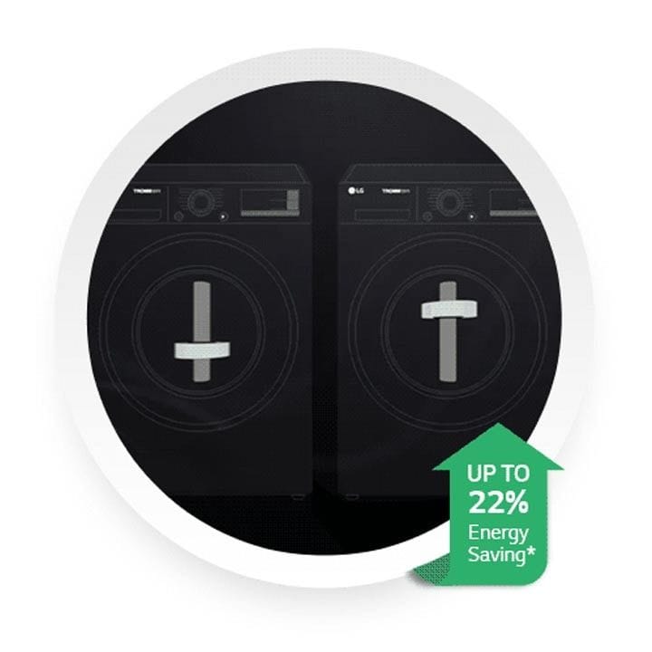 LG Dual Inverter Heat Pump Dryer 18Kg, Sensor Dry, Dual Filter, Smart ThinQ WiFi Connectivity - Stainless Silver - RH18U8EVCW