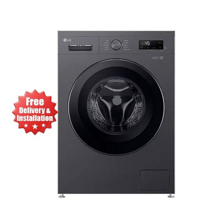 إل جي غسالة تحميل أمامي 8 كجم وسط - أسود صنع في الصين | F2Y1TYP6J