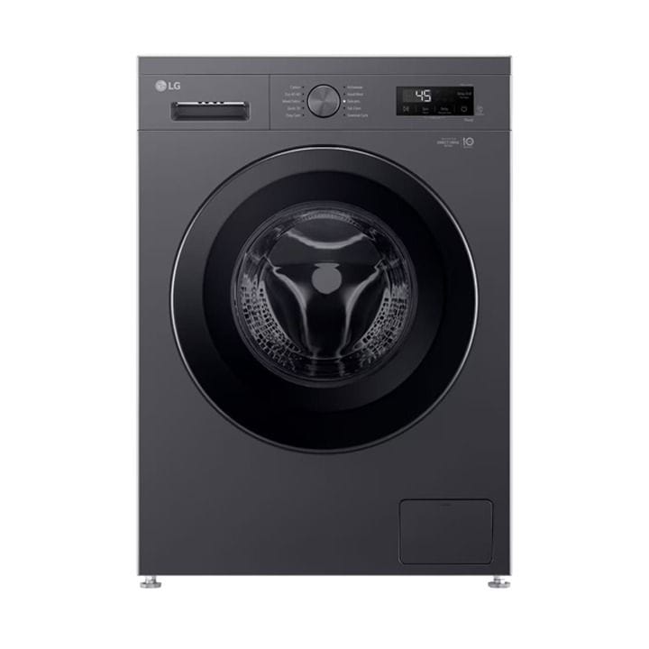 LG Front Load Washing Machine, Made In China, Stylish Middle Black Finish, Front Load Design, Advanced Wash Programs 8Kg - Black - F2Y1TYP6J
