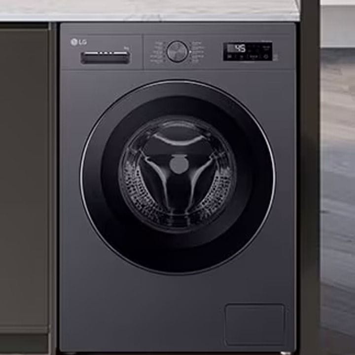 LG Front Load Washing Machine, Advanced Wash Programs, Advanced Wash Programs, Durable Build Quality, Gentle Fabric Care 7Kg - Black - F2Y1HYP6J