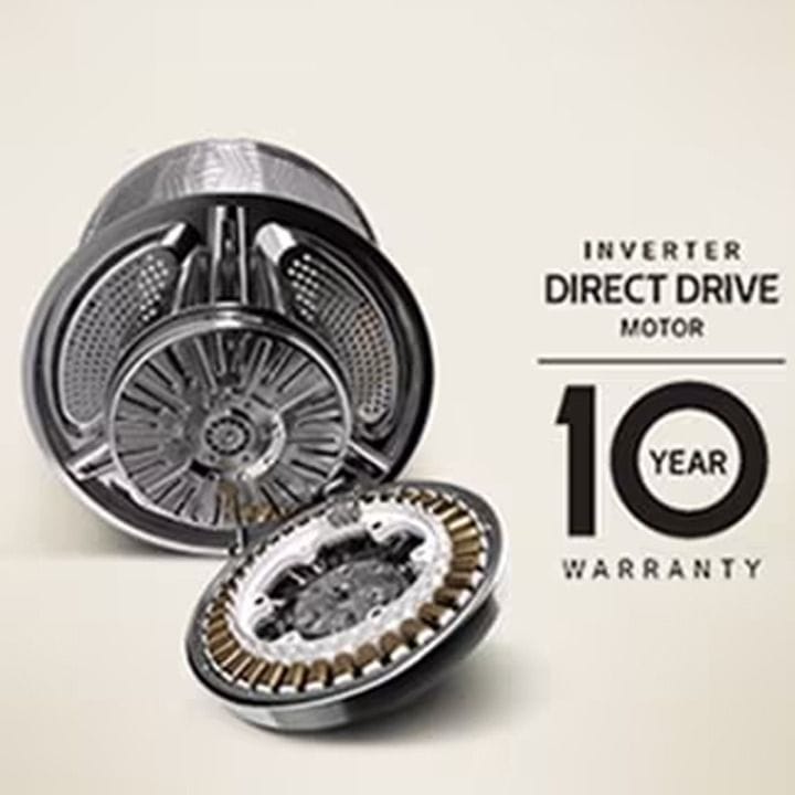 LG Front Load Washing Machine, Advanced Wash Programs, Advanced Wash Programs, Durable Build Quality, Gentle Fabric Care 7Kg - Black - F2Y1HYP6J