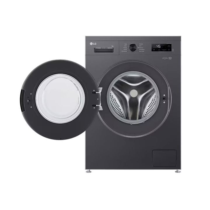 LG Front Load Washing Machine, Advanced Wash Programs, Advanced Wash Programs, Durable Build Quality, Gentle Fabric Care 7Kg - Black - F2Y1HYP6J