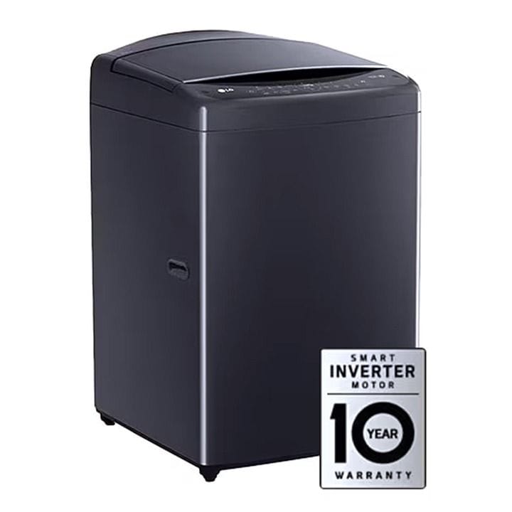 LG Top Load Washing Machine 18Kg, Smart Inverter, TurboDrum, Smart Motion, Soft Closing Door, Wide Lint Filter - Middle Black - T18V1NDHT2