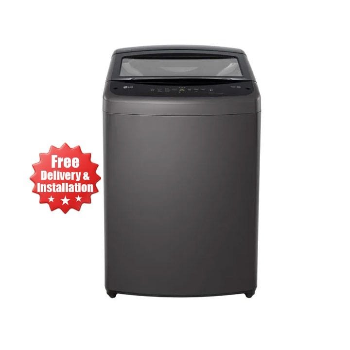 LG Top Load Washing Machine 18Kg, Smart Inverter, TurboDrum, Smart Motion, Soft Closing Door, Wide Lint Filter - Middle Black - T18V1NDHT2