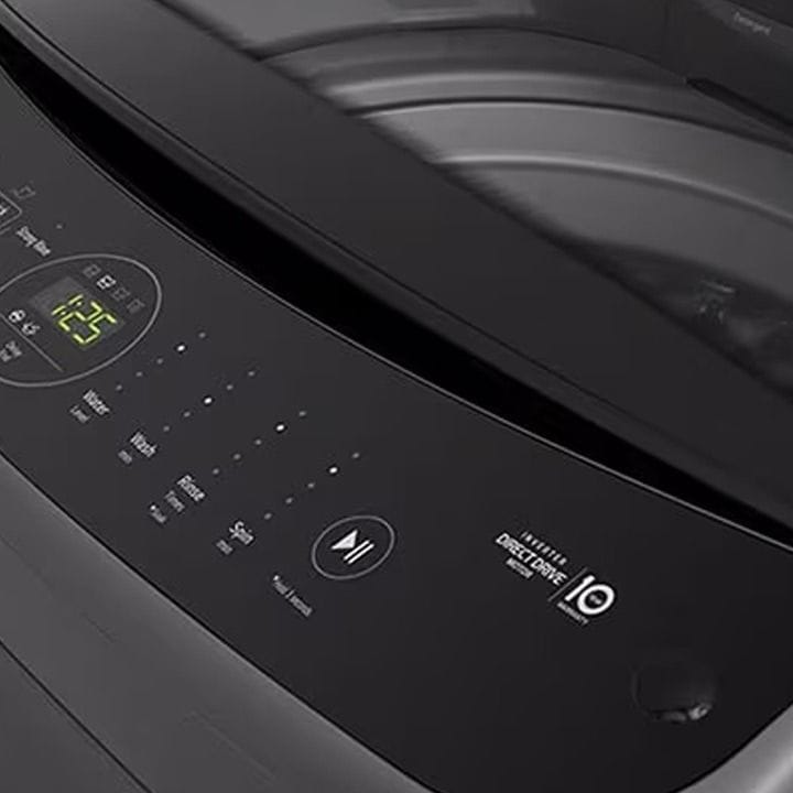 LG Top Load Washing Machine 18Kg, Smart Inverter, TurboDrum, Smart Motion, Soft Closing Door, Wide Lint Filter - Middle Black - T18V1NDHT2