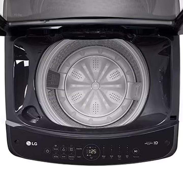 LG Top Load Washing Machine 18Kg, Smart Inverter, TurboDrum, Smart Motion, Soft Closing Door, Wide Lint Filter - Middle Black - T18V1NDHT2