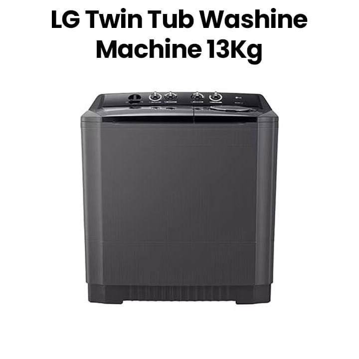 LG 13Kg Twin Tub Washine Machine Middle - Black | P1461RWNL