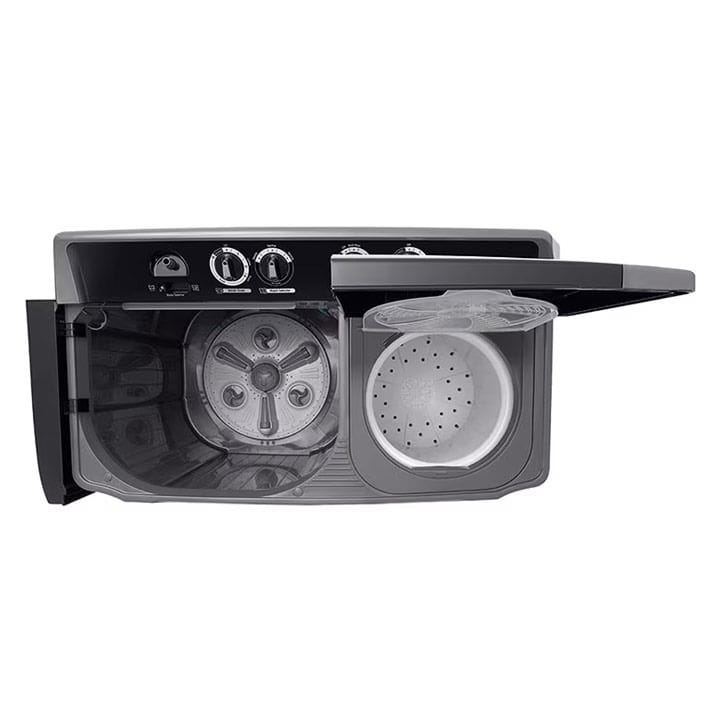 LG Twin Tub Washing Machine 13Kg, 3 Dimension Roller Jet Pulsator, 3 Wash Program, Wind Jet Dry - Middle Black - P1461RWNL