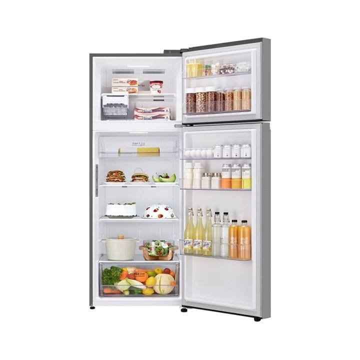 LG 600L Double Door Refrigerator With Spacious Storage And Advanced Cooling Technology - Platinum Steel -  GR-B642PFFQ