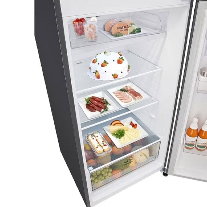 LG 600L Double Door Refrigerator With Spacious Storage And Advanced Cooling Technology - Platinum Steel -  GR-B642PFFQ