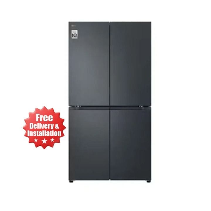 LG French Door Refrigerator 704L – Inverter Linear Compressor, Door Cooling+, Multi Air Flow, ThinQ Smart Control | Black - GR-B34FFCDB
