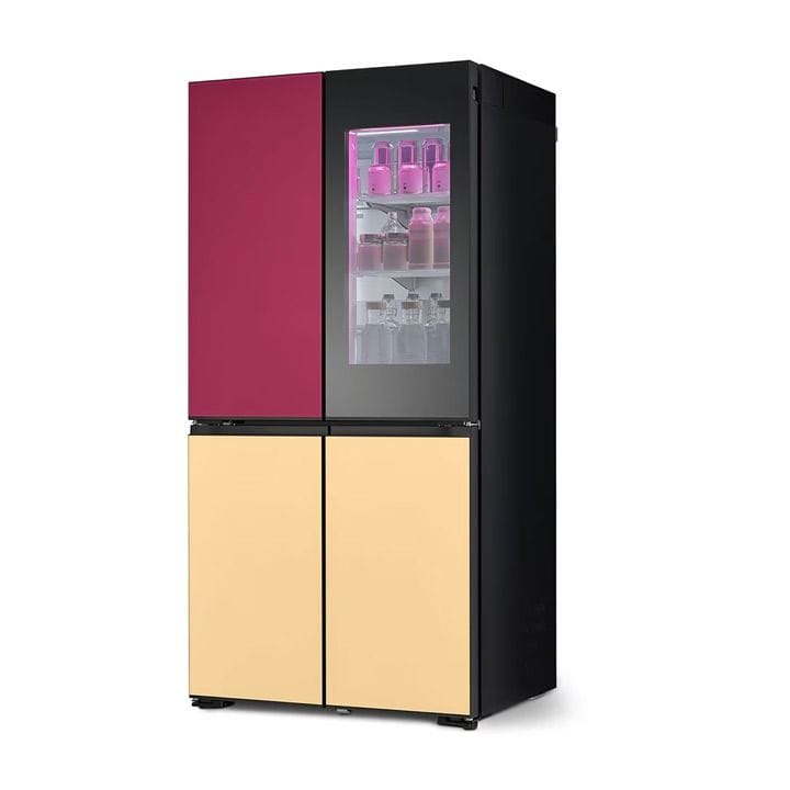 LG 527L Glass Finish Refrigerator - Black | GR-A34FDMKB