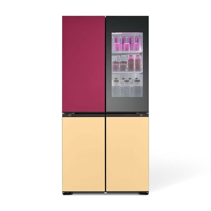 LG 527L Glass Finish Refrigerator - Black | GR-A34FDMKB