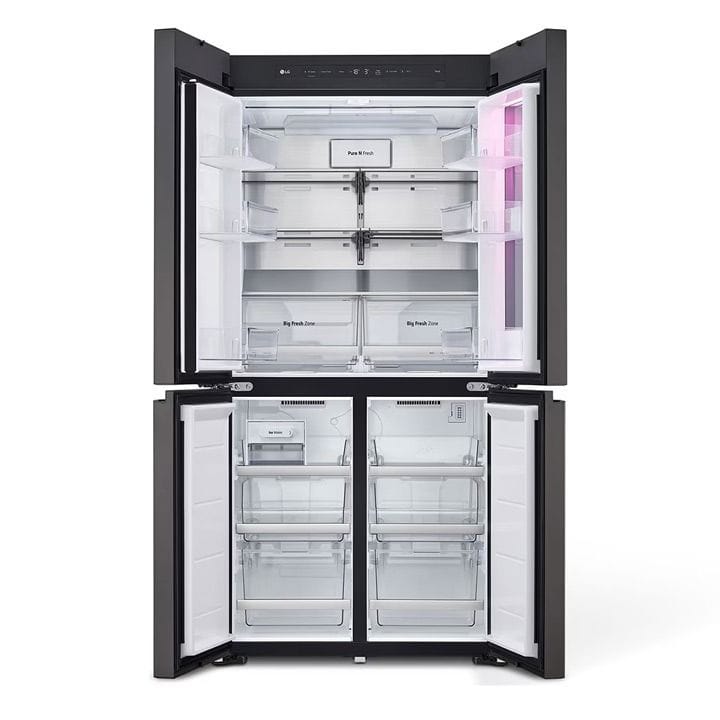 LG 527L Glass Finish Refrigerator - Black | GR-A34FDMKB