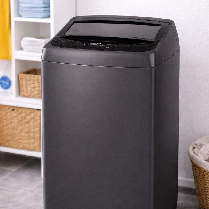 LG Top Load Fully Automatic Washing Machine 9kg, TurboDrum Technology, Smart Inverter Motor, Auto Pre-Wash - Middle Black - T65S1TDDT2