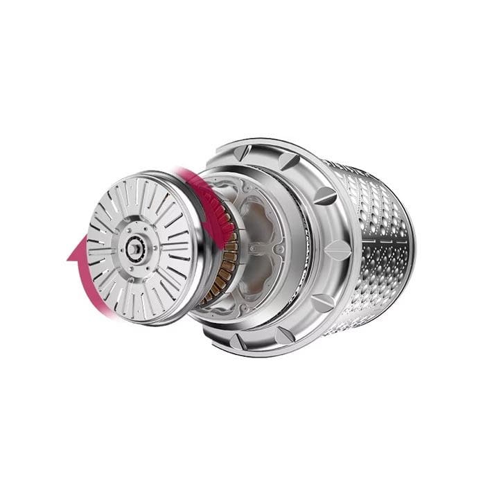 LG Commercial Fully Automatic Front Load Washing Machine 15Kg, Compact Design, Gyro Balancing System, 1000 RPM - Silver - FH0C7FD2MS