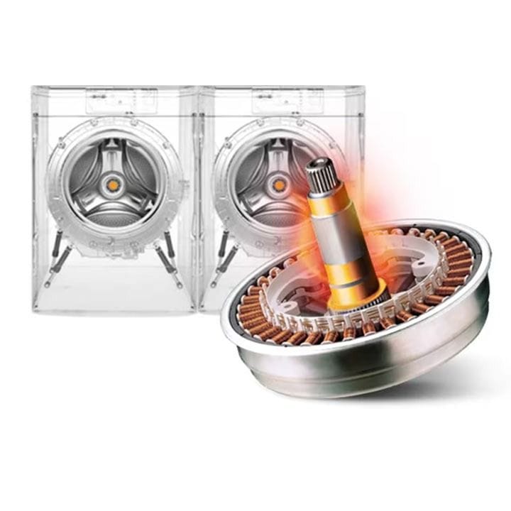 LG Commercial Fully Automatic Front Load Washing Machine 15Kg, Compact Design, Gyro Balancing System, 1000 RPM - Silver - FH0C7FD2MS