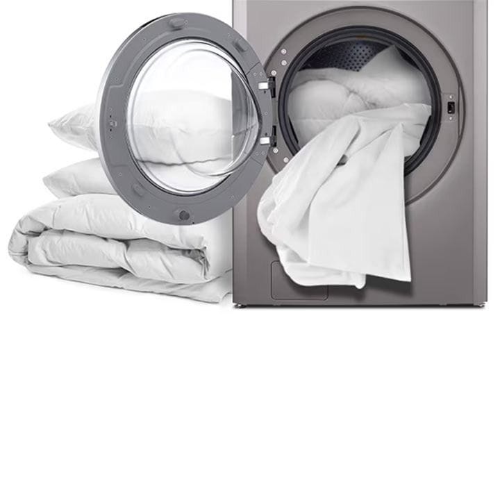 LG Commercial Fully Automatic Front Load Washing Machine 15Kg, Compact Design, Gyro Balancing System, 1000 RPM - Silver - FH0C7FD2MS