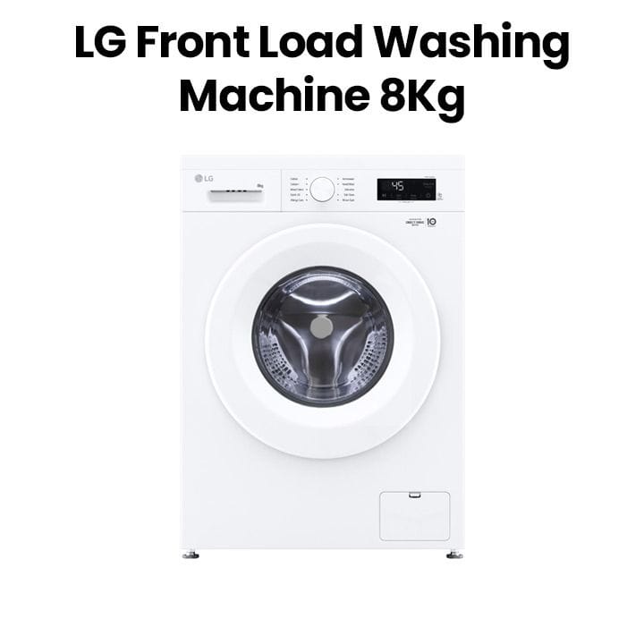 LG 8 kg Front Load Washing Machine – Hygiene Steam | White | F2Y1TYP3W