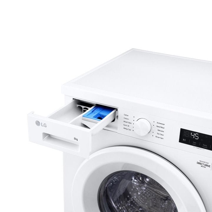 LG 8 kg Front Load Washing Machine – Hygiene Steam | White | F2Y1TYP3W