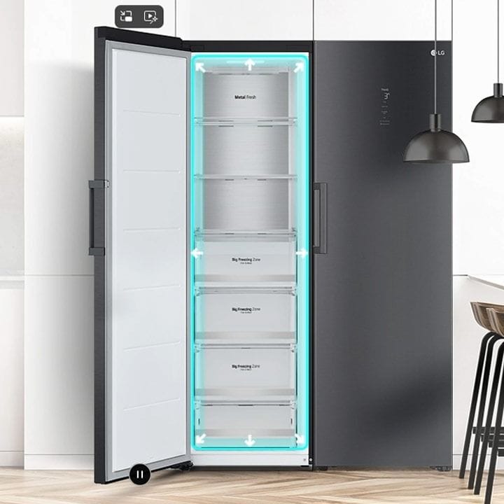 LG 411L Refrigerator | Smart Cooling | Beige Glass | LOB451FGPM