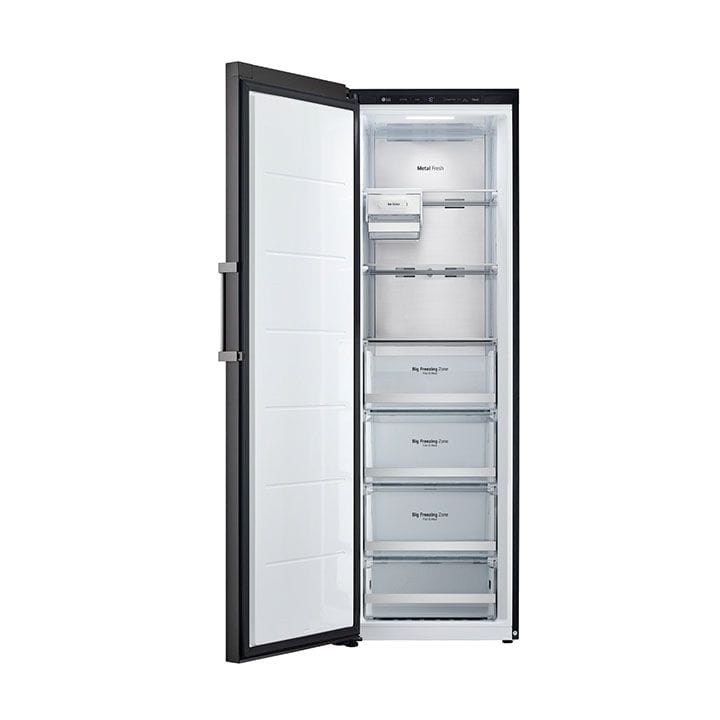 LG Upright Freezer Refrigerator 355L, LINEAR Cooling, Multi-Air Flow, Wi-Fi ThinQ Connectivity - Beige - LOB454FGQM