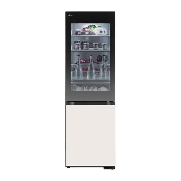 LG InstaView Bottom Freezer, Door Cooling+ TM, Multi Air Flow, Smart Diagnosis, Wi-Fi, Zero Clearance, Linear Cooling 349L - White - GR-V479QGKW