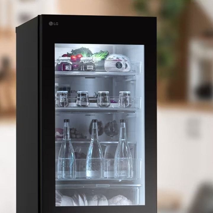 LG InstaView Bottom Freezer, Door Cooling+ TM, Multi Air Flow, Smart Diagnosis, Wi-Fi, Zero Clearance, Linear Cooling 349L - White - GR-V479QGKW