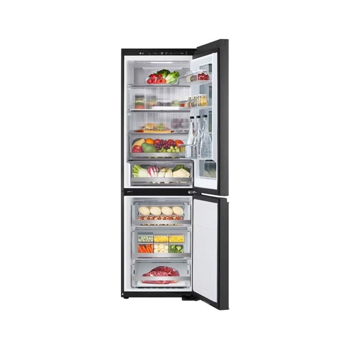 LG InstaView Bottom Freezer, Door Cooling+ TM, Multi Air Flow, Smart Diagnosis, Wi-Fi, Zero Clearance, Linear Cooling 349L - White - GR-V479QGKW