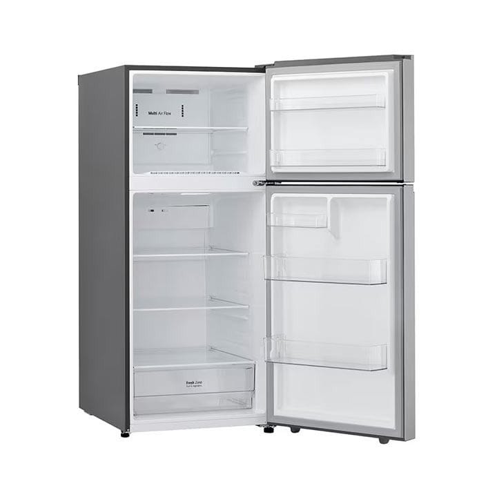 LG Double Door Refrigerator 496L, Smart Inverter Compressor, Door Cooling+, Linear Cooling - Platinum Silver - GN-R702SFAH