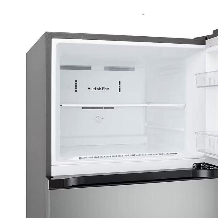 LG Double Door Refrigerator 496L, Smart Inverter Compressor, Door Cooling+, Linear Cooling - Platinum Silver - GN-R702SFAH