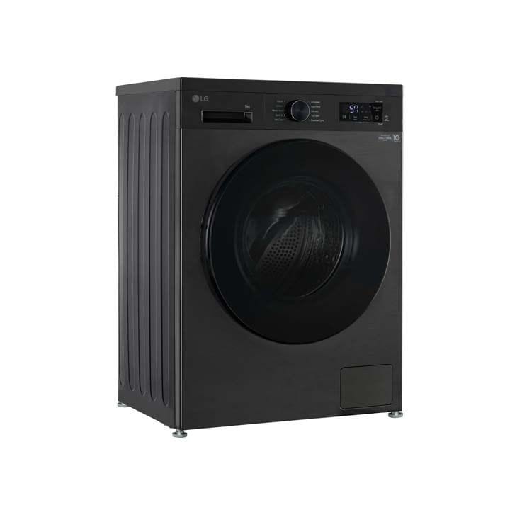 LG Front Load Washing Machine 9Kg, Inverter Direct Drive Motor, Steam, 6 Motion, Smart Diagnosis - Black - LVF0900PBGB
