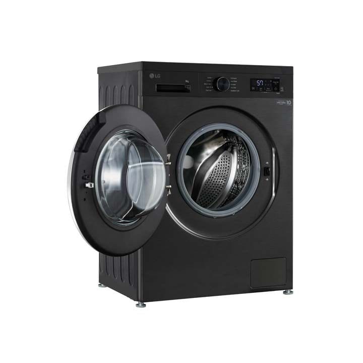 LG Front Load Washing Machine 9Kg, Inverter Direct Drive Motor, Steam, 6 Motion, Smart Diagnosis - Black - LVF0900PBGB