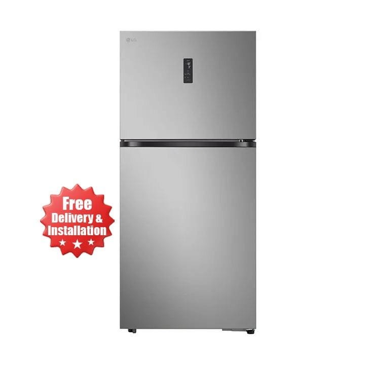 LG Double Door Refrigerator 612L, Multi Air Flow, DoorCooling⁺™⁺™, Linear Cooling, Door Alarm - Dark Graphite - LTB842PFBQ