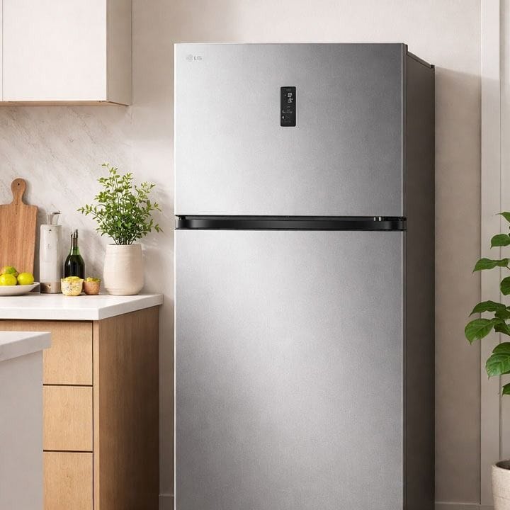 LG Double Door Refrigerator 612L, Multi Air Flow, DoorCooling⁺™⁺™, Linear Cooling, Door Alarm - Dark Graphite - LTB842PFBQ