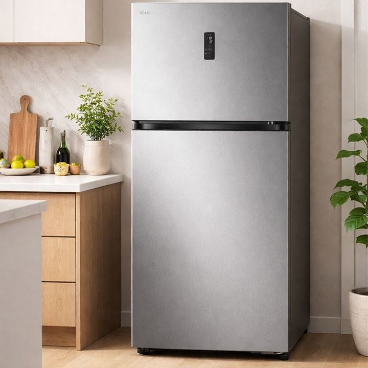 LG Double Door Refrigerator 612L, Multi Air Flow, DoorCooling⁺™⁺™, Linear Cooling, Door Alarm - Dark Graphite - LTB842PFBQ