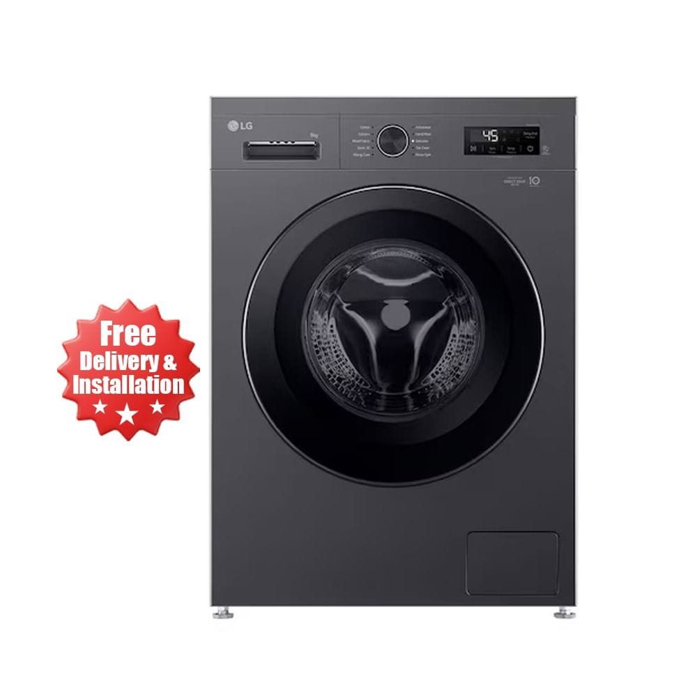 LG 9kg Front Load Washing Machine, AI Direct Drive, Steam Technology, ThinQ Wi-Fi Smart Control | Black - F4Y2VYPYJ.AMBPMEA