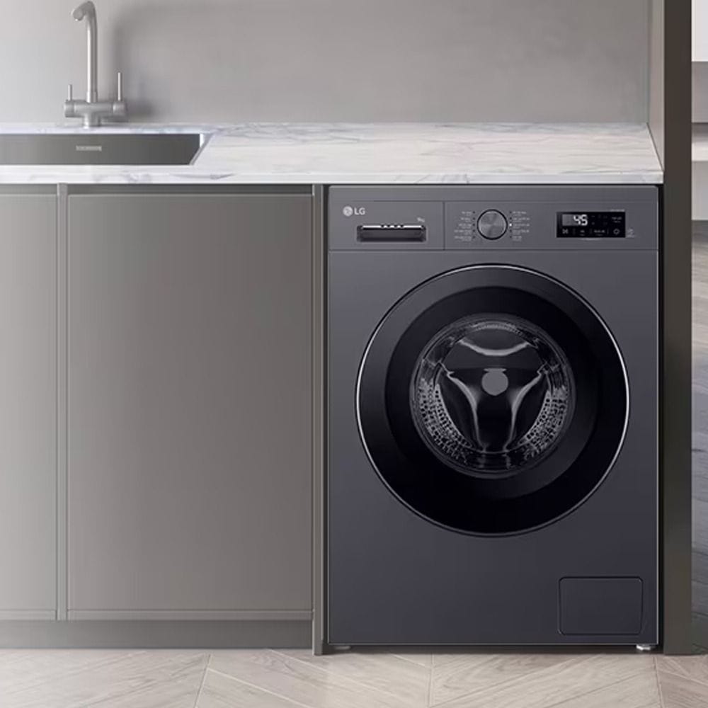 LG 9kg Front Load Washing Machine, AI Direct Drive, Steam Technology, ThinQ Wi-Fi Smart Control | Black - F4Y2VYPYJ.AMBPMEA