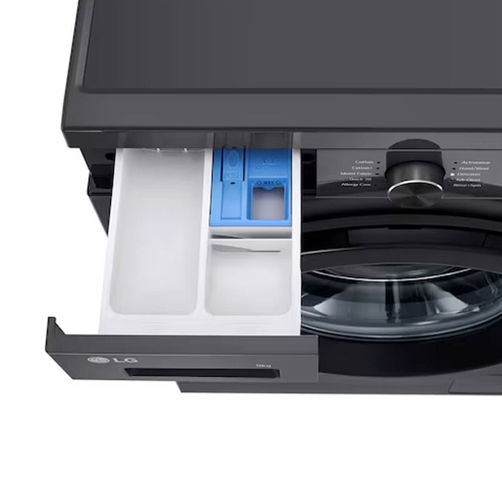 LG 9kg Front Load Washing Machine, AI Direct Drive, Steam Technology, ThinQ Wi-Fi Smart Control | Black - F4Y2VYPYJ.AMBPMEA