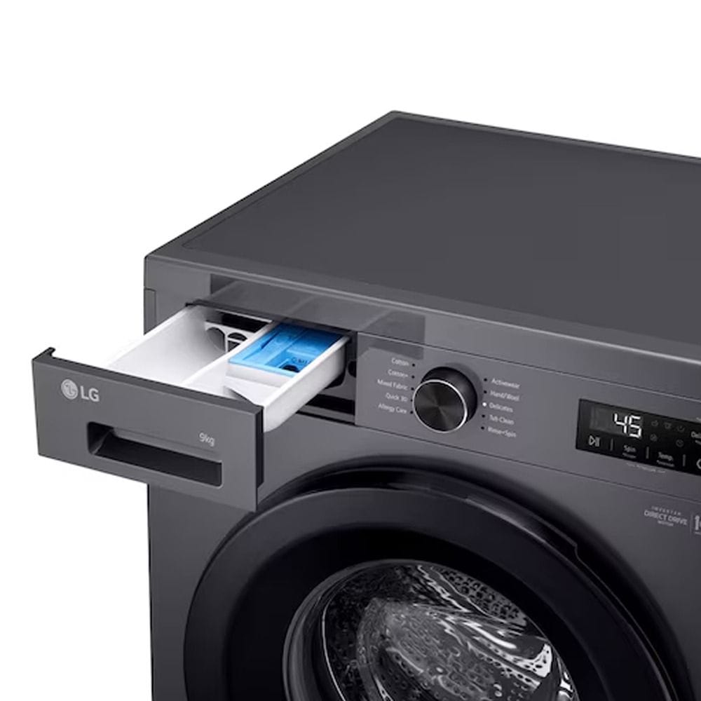 LG 9kg Front Load Washing Machine, AI Direct Drive, Steam Technology, ThinQ Wi-Fi Smart Control | Black - F4Y2VYPYJ.AMBPMEA