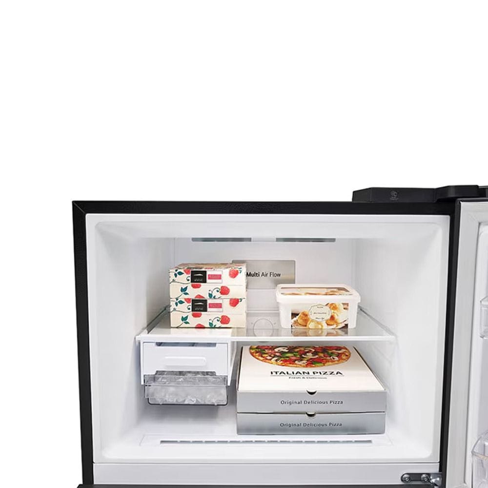 ثلاجة أل جي بابين بسعة إجمالية 600 لتر / سعة صافية 461 لتر مزودة بتقنية LINEARCooling™ للحفاظ على الطعام طازجاً لفترة أطول، وتقنية DoorCooling+™ للتبريد السريع والمتساوي، وضاغط Smart Inverter موفر للطاقة، ونظام Multi Air Flow لتوزيع الهواء البارد بشكل متس