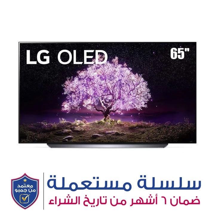 LG OLED TV 65 Inch C1 Series Cinema Screen Design 4K Cinema HDR webOS Smart with ThinQ AI Pixel Dimming | OLED65C1PVB