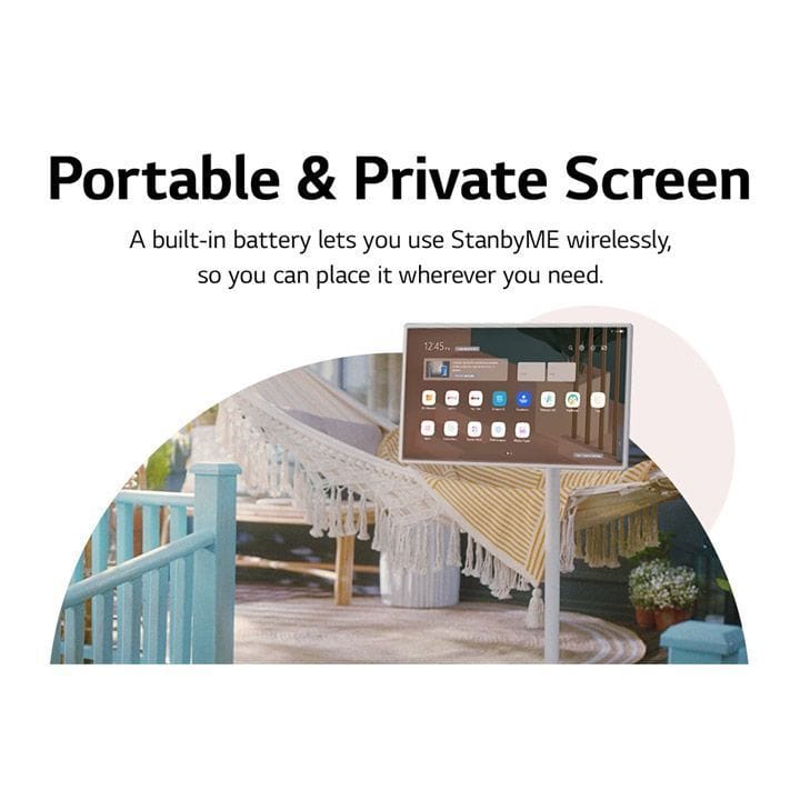 إل جي ستانبي مي شاشة لمس ذكية قابلة للدوران ٢٧ بوصة مع بطارية ٣ ساعات | 27ART10AKPL