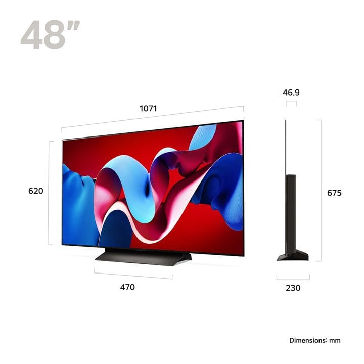 LG 48-inch OLED evo C4 4K Smart TV AI Magic remote Dolby Vision webOS24 2024 | OLED48C46LA