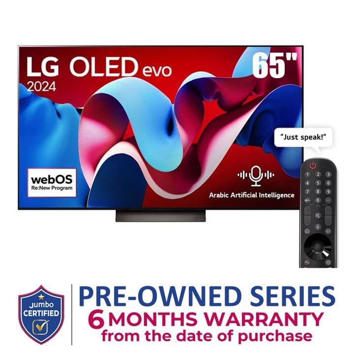LG 65-inch OLED evo C4 4K Smart TV AI Magic remote Dolby Vision webOS24 2024 | OLED65C46LA
