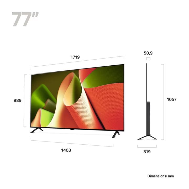 LG 77-inch OLED B4 4K Smart TV 2024 | OLED77B46LA