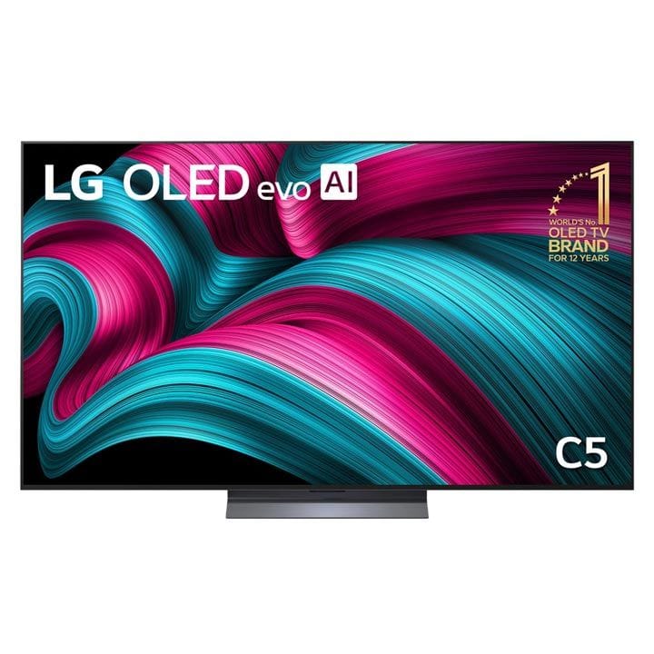 LG OLED C5 4K Smart TV 77 Inch, α9 AI Processor 4K Gen8, VRR 144Hz Refresh Rate, Dolby Vision And Atmos - Black - OLED77C56LA