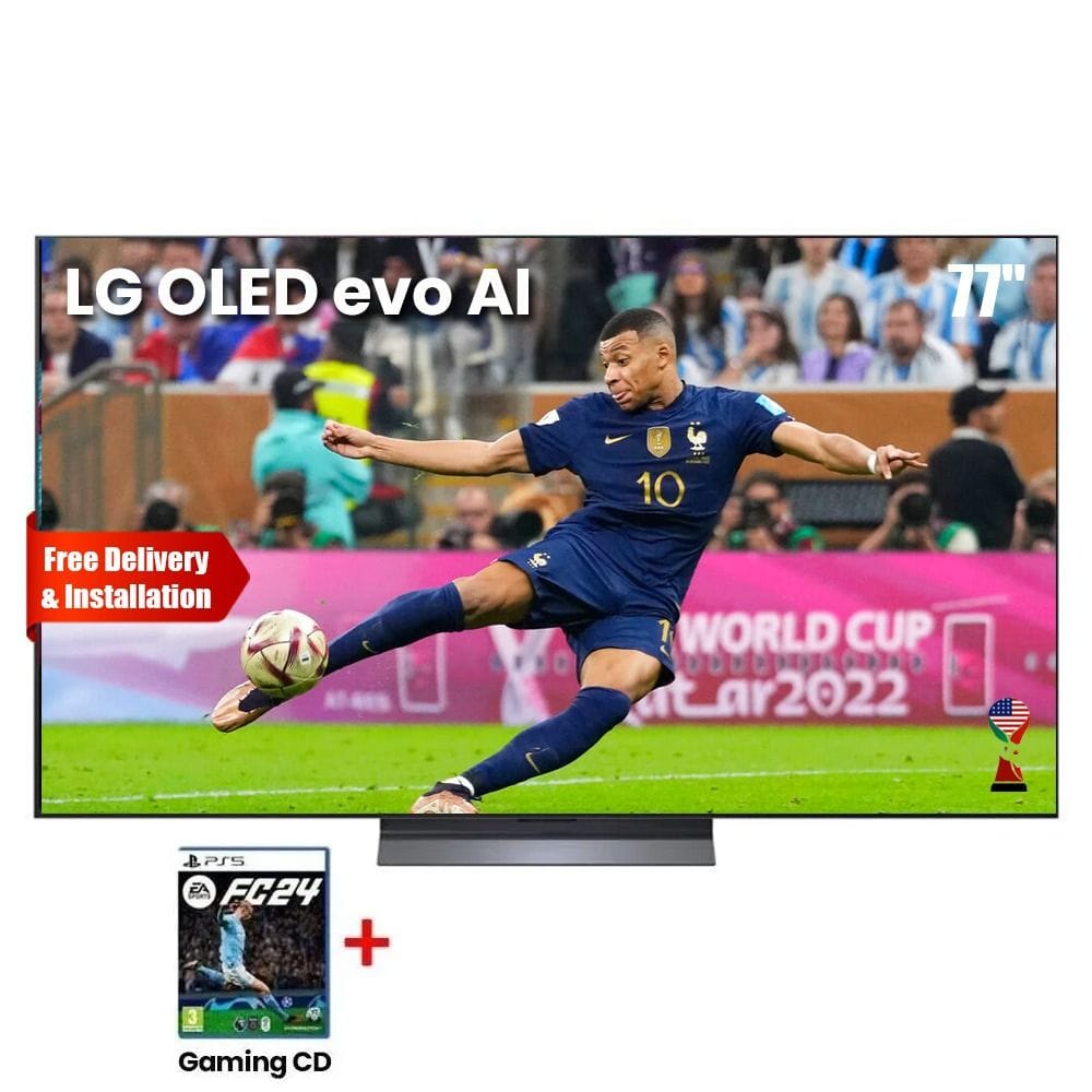 LG OLED C5 4K Smart TV 77 Inch, α9 AI Processor 4K Gen8, VRR 144Hz Refresh Rate, Dolby Vision And Atmos - Black - OLED77C56LA