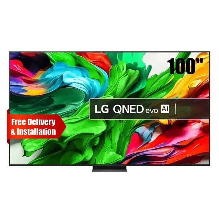 LG QNED MiniLED 4K Smart TV 100 Inch, AI Magic Remote, webOS 25, Dolby Vision, Dynamic Color, HGIG Mode, Quick Media Switching - Black - 100QNED86A6