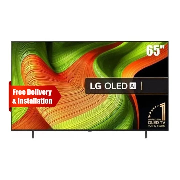 LG OLED AI 4K Smart TV 65 Inch, α8 AI Processor Gen2, 120Hz Native Refresh Rate, Dolby Vision and Atmos, AI Magic Remote, webOS 25 - Black - OLED65B56LA